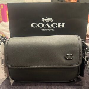 Coach Charcoal Leather Crossbody Bag